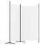 vidaXL 2-Panel Room Divider White 175x180 cm Fabric Carousel 4