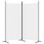vidaXL 2-Panel Room Divider White 175x180 cm Fabric Carousel 5
