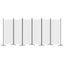 vidaXL 6-Panel Room Divider White 520x180 cm Fabric Carousel 4