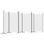 vidaXL 6-Panel Room Divider White 520x180 cm Fabric Carousel 5