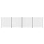 vidaXL 4-Panel Room Divider White 698x180 cm Fabric Carousel 3