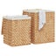 vidaXL Laundry Baskets 2 pcs Water Hyacinth Carousel 3