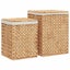 vidaXL Laundry Baskets 2 pcs Water Hyacinth Carousel 4
