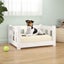 vidaXL Dog Bed White 55.5x45.5x28 cm Solid Wood Pine Carousel 1
