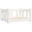 vidaXL Dog Bed White 55.5x45.5x28 cm Solid Wood Pine Carousel 2