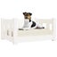 vidaXL Dog Bed White 55.5x45.5x28 cm Solid Wood Pine Carousel 3