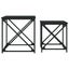 vidaXL Nesting Coffee Tables 2 pcs Black Engineered Wood Carousel 5
