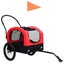 vidaXL 2-in-1 Pet Bike Trailer & Jogging Stroller Red and Black Carousel 3
