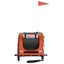 vidaXL Pet Bike Trailer Orange and Black Oxford Fabric&Iron Carousel 4
