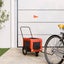 vidaXL Pet Bike Trailer Orange and Black Oxford Fabric and Iron Carousel 1