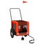 vidaXL Pet Bike Trailer Orange and Black Oxford Fabric and Iron Carousel 2