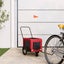 vidaXL Pet Bike Trailer Red and Black Oxford Fabric and Iron Carousel 1