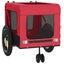 vidaXL Pet Bike Trailer Red and Black Oxford Fabric and Iron Carousel 6