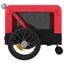 vidaXL Pet Bike Trailer Red and Black Oxford Fabric and Iron Carousel 8