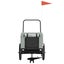 vidaXL Pet Bike Trailer Grey and Black Oxford Fabric and Iron Carousel 3