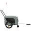 vidaXL Pet Bike Trailer Grey and Black Oxford Fabric and Iron Carousel 5