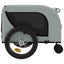 vidaXL Pet Bike Trailer Grey and Black Oxford Fabric and Iron Carousel 6