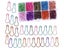100Pcs Safety Bulb Pins Clothing Tag Calabash Crochet Stitch Markers Metal Carousel 3