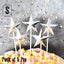 Cake Topper Cake Decorating Cupcake Topper Silver Stars *Local Buy* Carousel 1