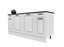 2000mm Wide Base cabinet Shaker style High Gloss kitchenette Carousel 3