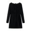 Women Vintage Black Short Dresses Woman Long Sleeve French Elegant Carousel 3