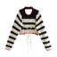 Women's Cropped Sweaters Knit Striped Sweater Pullovers Autumn Carousel 4