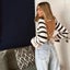 Women's Cropped Sweaters Knit Striped Sweater Pullovers Autumn Carousel 6