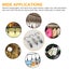 25pcs Curtain Clips with S Hooks, Stainless Steel Gutter Hanging Clamp for Carousel 6