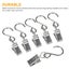 25pcs Curtain Clips with S Hooks, Stainless Steel Gutter Hanging Clamp for Carousel 3
