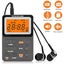 Portable AM FM Radio, Mini Digital Tuning Radio with Rechargeable Battery, Carousel 1
