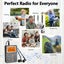 Portable AM FM Radio, Mini Digital Tuning Radio with Rechargeable Battery, Carousel 7