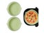 2Pcs FDA Certified Silicone Reusable Air Fryer Liner Baking Tray Mat - Green Carousel 1