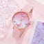 6pcs Set Womens Quartz Watch with Pink Butterfly Dial Luxury Brand Design Lea... Carousel 5