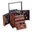 Large Wooden Jewellery Box Rings Display Case Cabinet Necklace Storage Oragnizer Carousel 3