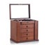 Large Wooden Jewellery Box Rings Display Case Cabinet Necklace Storage Oragnizer Carousel 4