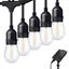 15 LED 48FT Solar Power Festoon String Lights Wedding Party Garden WaterProof Carousel 1