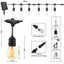 15 LED 48FT Solar Power Festoon String Lights Wedding Party Garden WaterProof Carousel 9