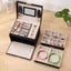 Jewellery Box w/ Mirror Girl 2 Drawer Organiser Ring Earring Storage Lock Case Carousel 5