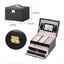 Jewellery Box w/ Mirror Girl 2 Drawer Organiser Ring Earring Storage Lock Case Carousel 7