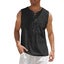 Men's Tank Top Cotton Linen Tops Fashion Solid Color Sleeveless Carousel 3