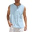 Men's Tank Top Cotton Linen Tops Fashion Solid Color Sleeveless Carousel 4