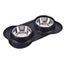 Dog Bowls Double Stainless Steel Pet Bowls No-Spill Silicone NEW Carousel 4