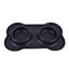 Dog Bowls Double Stainless Steel Pet Bowls No-Spill Silicone NEW Carousel 7