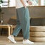 Men's Trousers Cotton Linen Fashion Casual Pants Solid Color Carousel 2