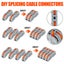 50X Reusable Spring Lever Terminal Block Electric 28-12AWG Wire Cable Conne Carousel 3