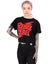 David Bowie Black Cropped Short Sleeved T-Shirt (Womens) Carousel 1