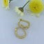 18K Yellow Gold Crystal Huggie Earrings "Celina" Carousel 3