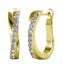 18K Yellow Gold Crystal Huggie Earrings "Celina" Carousel 4