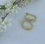 18K Yellow Gold Crystal Huggie Earrings "Celina" Carousel 5