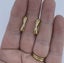 18K Yellow Gold Crystal Huggie Earrings "Celina" Carousel 6